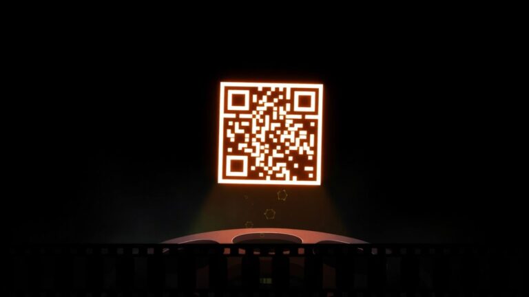 Dynamic QR code on film reel