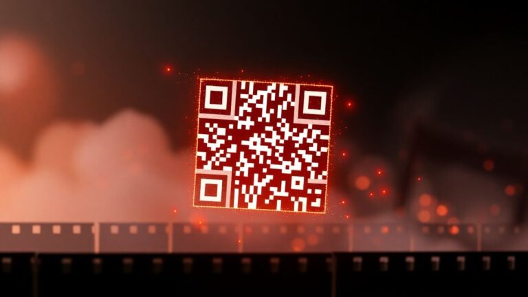 Dynamic QR code on film reel