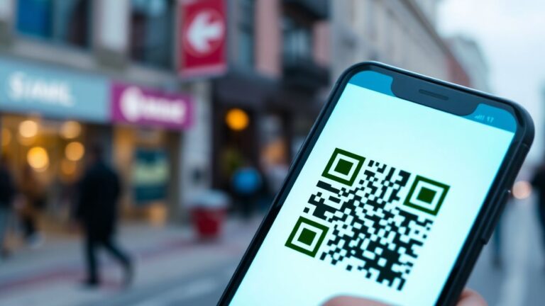 Smartphone displaying a green QR code for health verification.