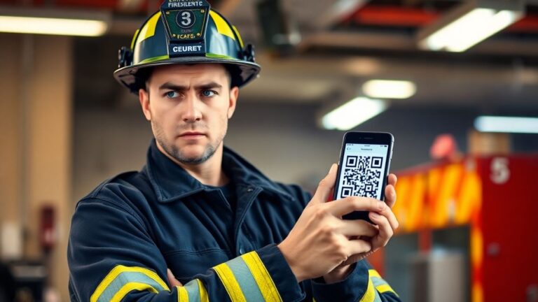 Firefighter worried about QR code system for reporting bullying.
