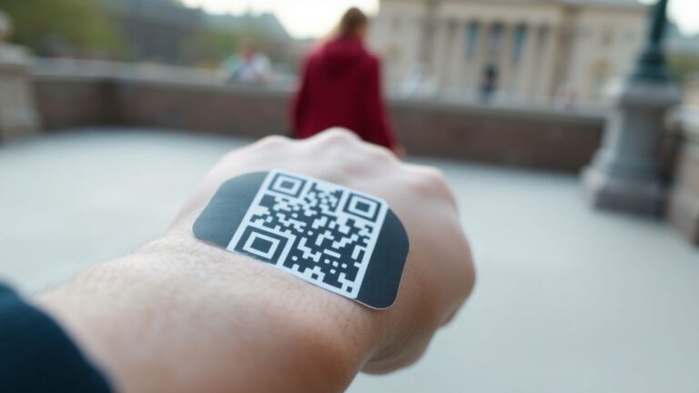 QR code wristband for lost dementia patients.