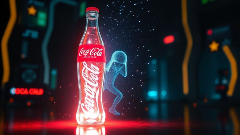 Coca-Cola bottle with Star Wars hologram