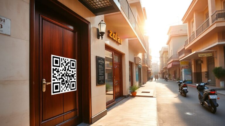 QR code on a door in Indian city