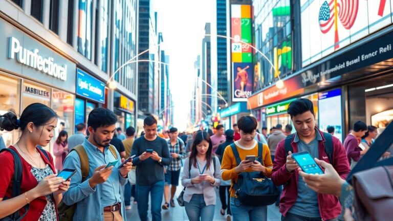Citizens engage with public services via mobile devices.