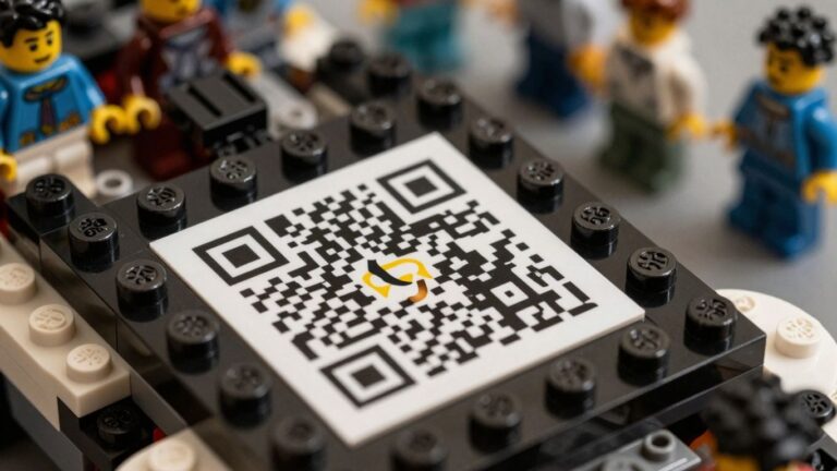 Lego brick with QR code