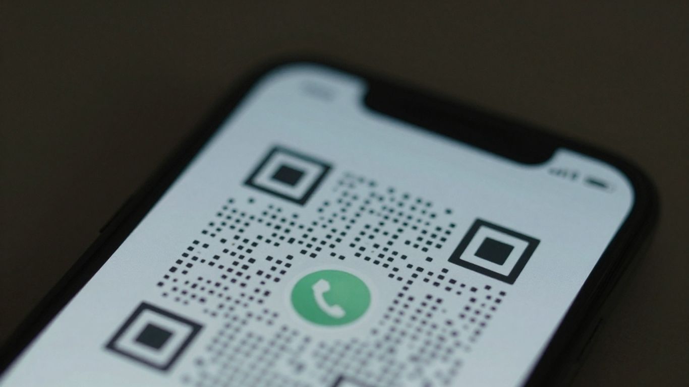 WhatsApp QR code on a smartphone screen that is dynamic