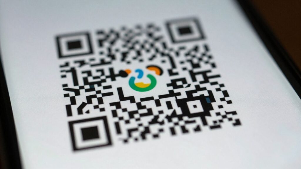Smartphone displaying a QR code. How Do I Get a QR Code for My Business