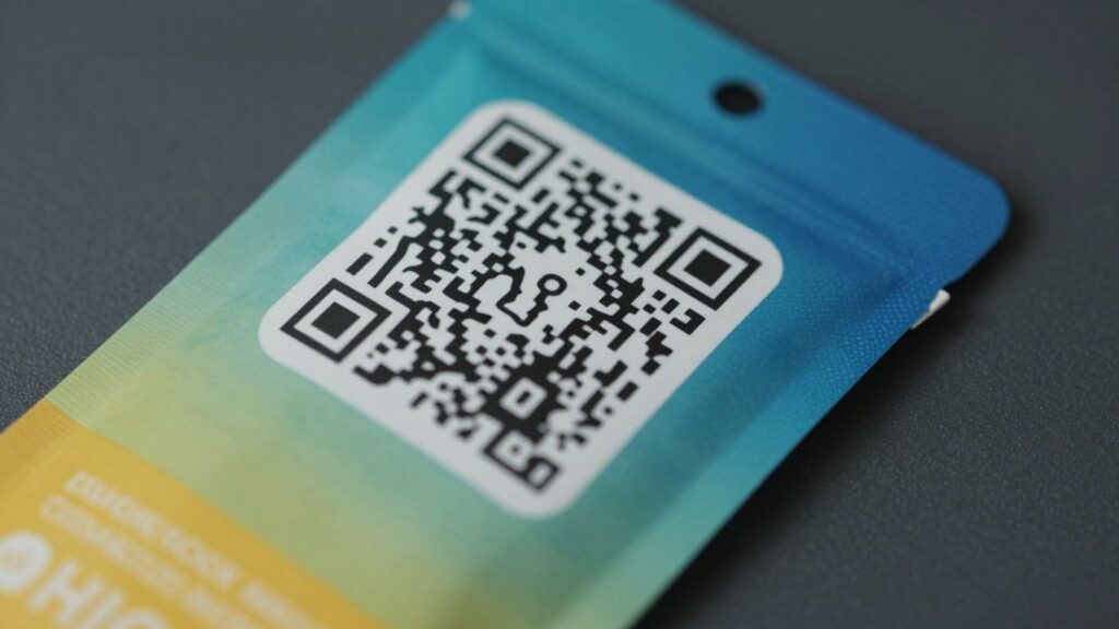 Product packaging with a smart QR code.