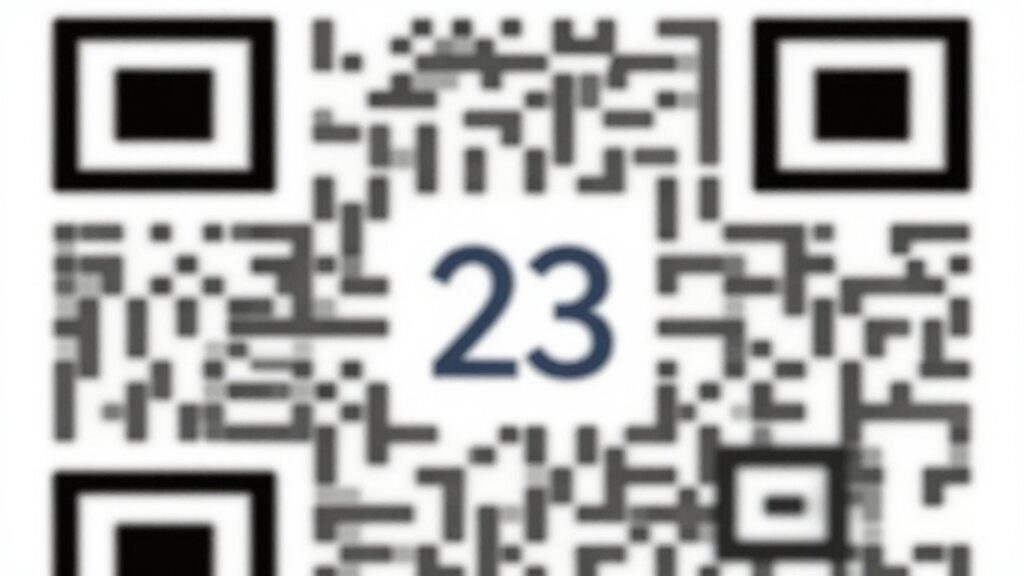 QR code with a logo in the middle.