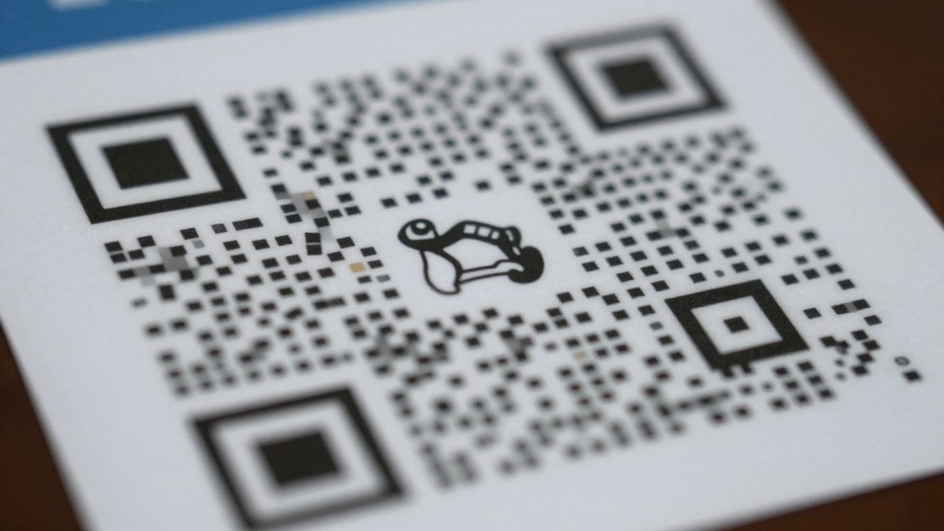 Clear QR code on a printed flyer. Affordable QR Code Management Platform