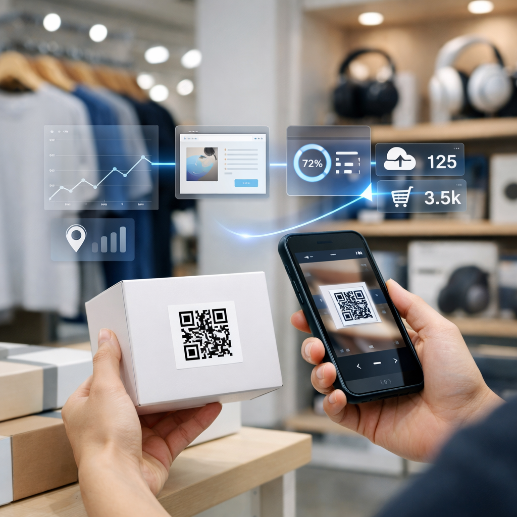 Shopify retail team tracking printed QR codes using dashboard without reprinting labels