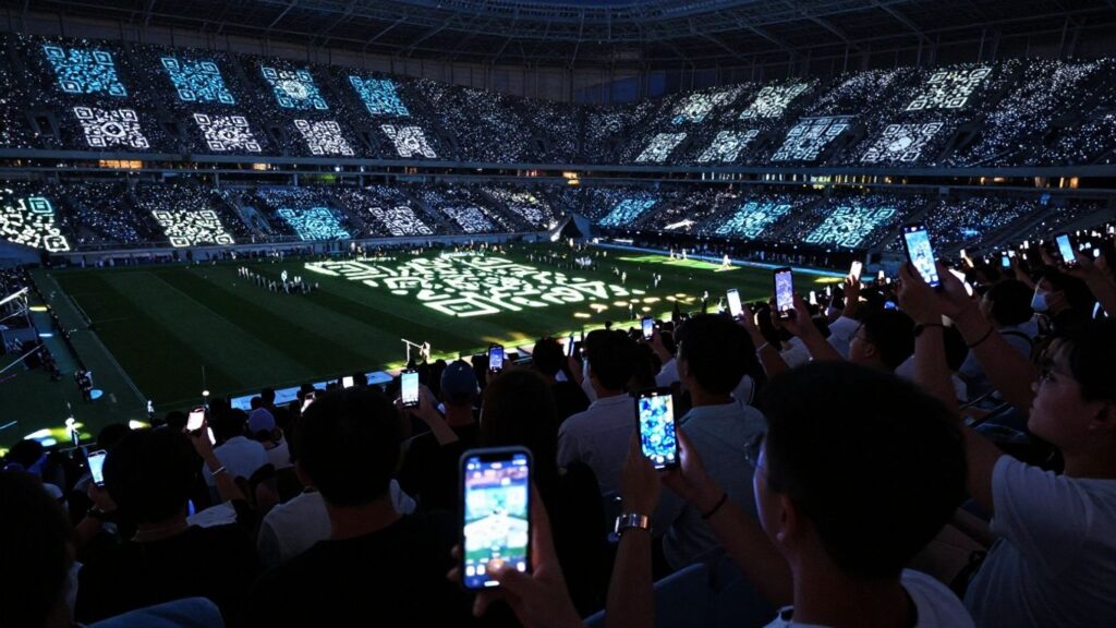 QR codes at a sports and entertainment event.