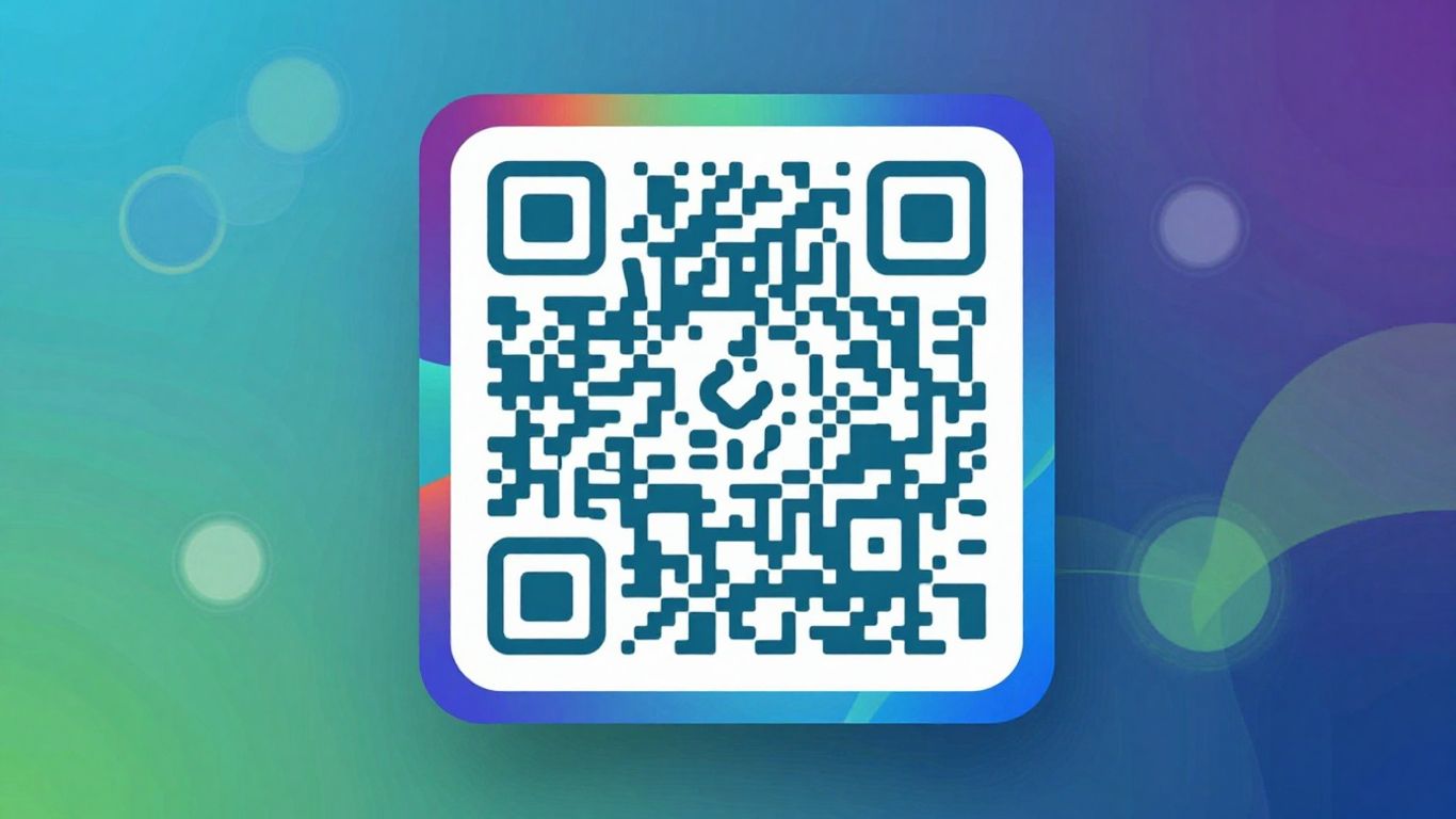 Dynamic QR code on a digital display.