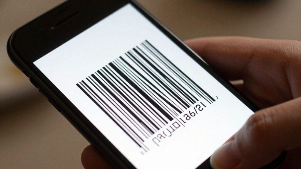 iPhone scanning a barcode