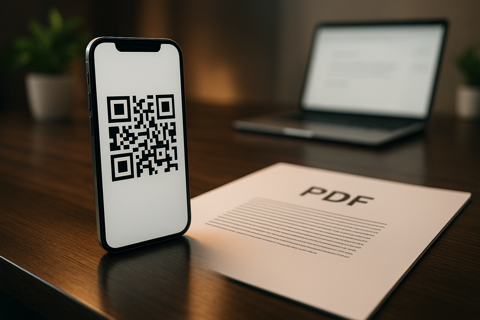 Step-by-step process for generating a PDF-linked dynamic QR code